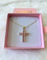 Pink Princess Cross (Rolo Chain)