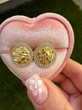 Round Diamond Nugget Earrings
