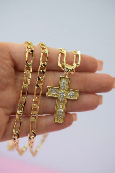 Saint Cross On Men's Thick Chain
