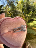 Two Row Heart Ring (silver)