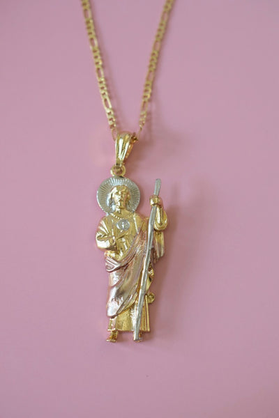 Large Tricolor Saint Jude Necklace