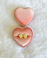 Yellow Diamond Dainty Clover Studs