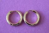 Pink Icy Huggie Hoops