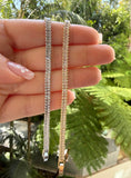 Dainty Baguette Tennis Bracelet (Gold or Silver)