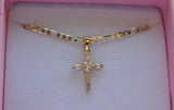 Baguette Heart Cross