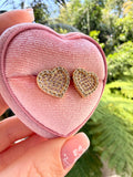 Fancy Heart Earrings (Pink)