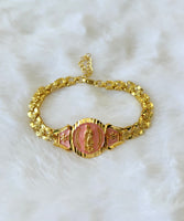 Pink Floral Mother Mary Bracelet