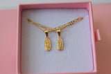 Icy Mini Mary Necklace In 2 Colors