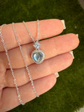 Silver Blue Heart Necklace