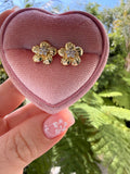 Diamond Flower Studs