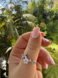 White Flower Ring (adjustable)