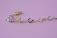 Bezel Heart Bracelet