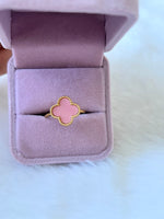 Pink Clover Ring