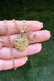 Larger High Shine Nugget Heart & Initial