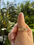 Icy Bow Ring (Pink)