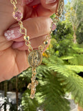 Rosary Style Pink Bracelet