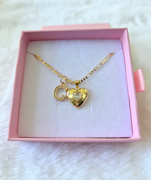 Heart Of Gold With Initial