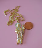 Large Tricolor Saint Jude Necklace