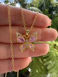 Pink Pear Shape Butterfly