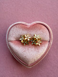 Flower Bouquet Studs (grey, white, pink)