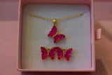 Lucky Butterfly Set (Hot Pink)