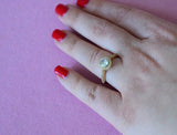 Gold Halo Ring (White)