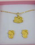 2 Piece Diamond Kitty Package Deal (Rolo Chain)