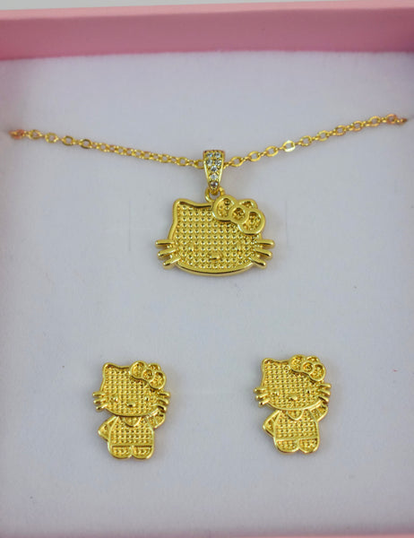 2 Piece Diamond Kitty Package Deal (Rolo Chain)