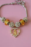 Honey Mary Heart Charm Bracelet