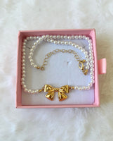 Bow Pearl Necklace