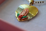 Floral Mary Heart Necklace