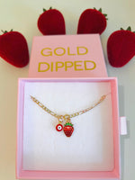 Strawberry And Eye Necklace