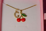 Cherry & Initial (Box Chain)