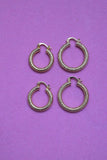 Hammered Tube Hoops In 2 Sizes