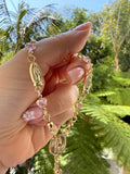 Rosary Style Pink Bracelet