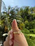 Diamond Flower Ring (White)