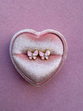 Enamel Butterfly Studs (pink)