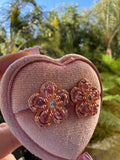 Rose Gold Flower Studs