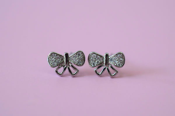 Silver Butterfly Studs