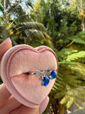 Double Blue Bow Ring