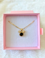 Black Diamond Mouse Necklace