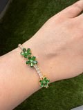 Emerald Flower Bangle