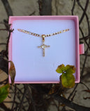Baguette Heart Cross