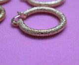 Hammered Tube Hoops In 2 Sizes