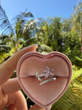 Pink Floral Bypass Ring