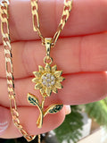 Dangling Sunflower Necklace