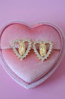 Heart Mary Earrings