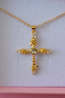 Garden Cross (Rolo Chain)