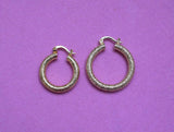 Hammered Tube Hoops In 2 Sizes