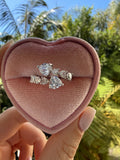 Icy Heart Bypass Ring (silver)